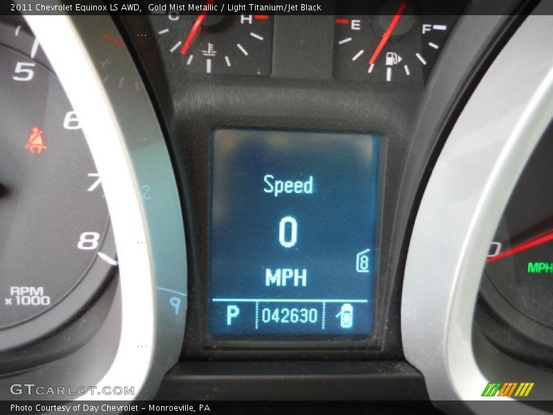 Gold Mist Metallic / Light Titanium/Jet Black 2011 Chevrolet Equinox LS AWD