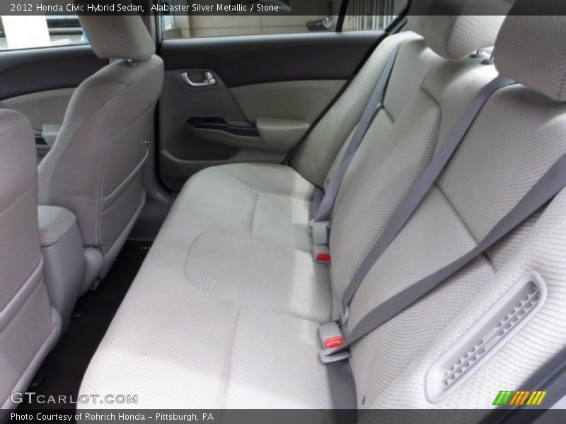 Alabaster Silver Metallic / Stone 2012 Honda Civic Hybrid Sedan