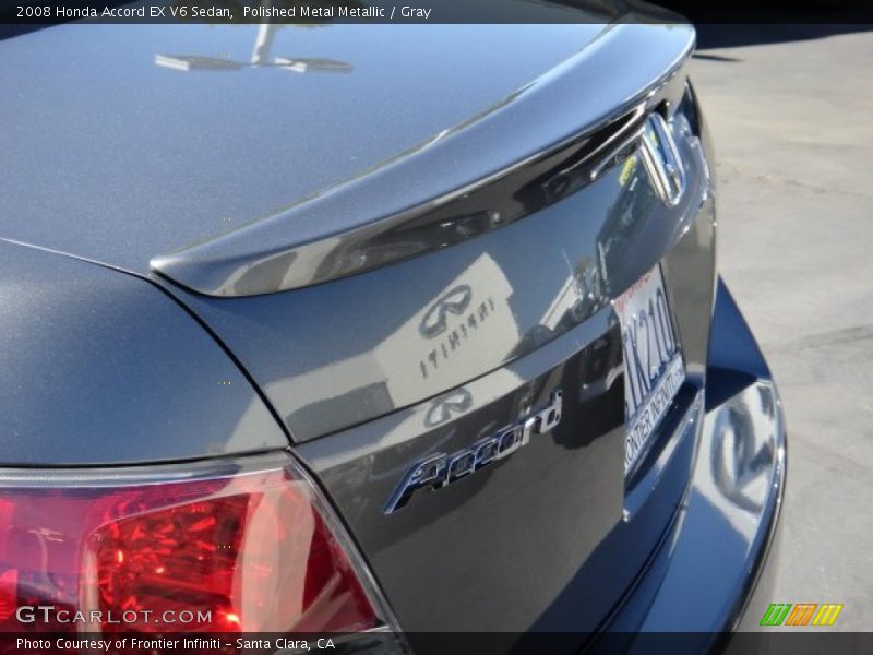 Polished Metal Metallic / Gray 2008 Honda Accord EX V6 Sedan