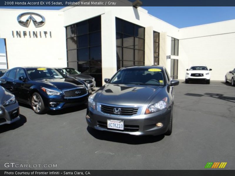 Polished Metal Metallic / Gray 2008 Honda Accord EX V6 Sedan