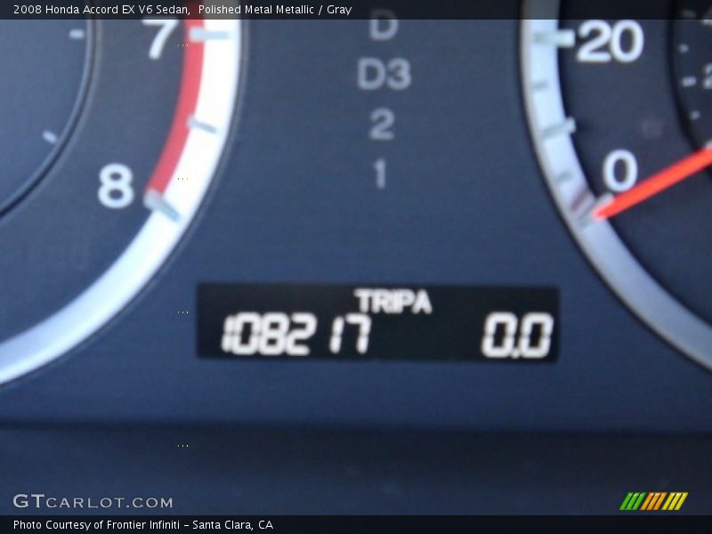 Polished Metal Metallic / Gray 2008 Honda Accord EX V6 Sedan