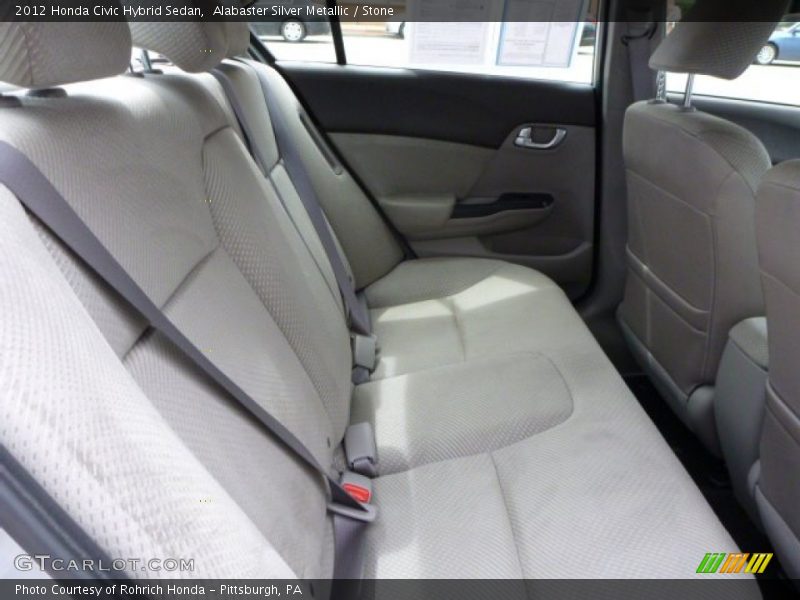 Alabaster Silver Metallic / Stone 2012 Honda Civic Hybrid Sedan