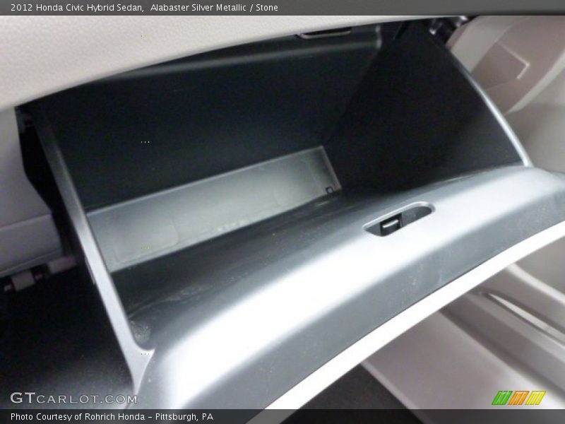 Alabaster Silver Metallic / Stone 2012 Honda Civic Hybrid Sedan
