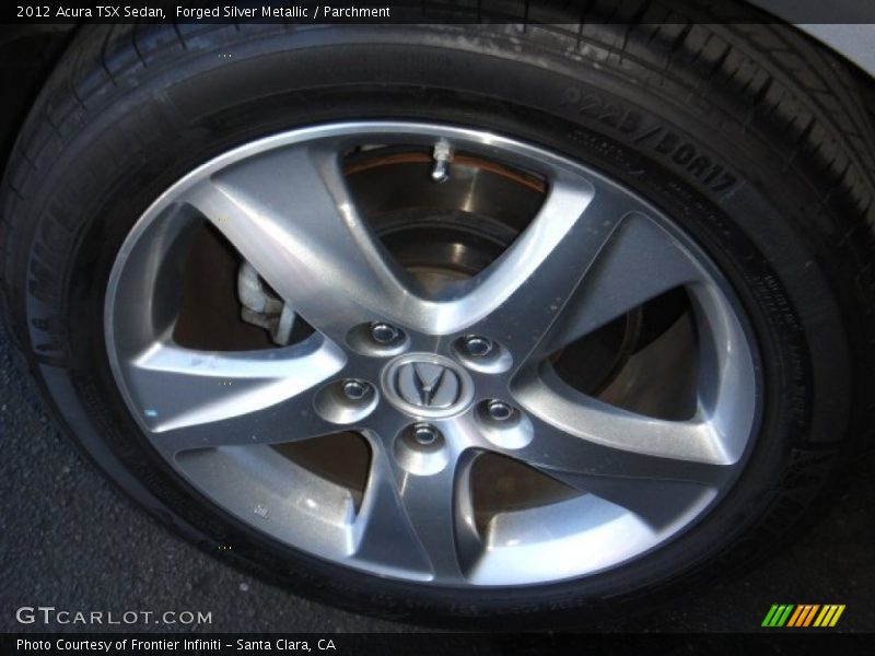 Forged Silver Metallic / Parchment 2012 Acura TSX Sedan