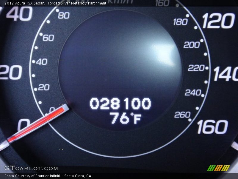 Forged Silver Metallic / Parchment 2012 Acura TSX Sedan