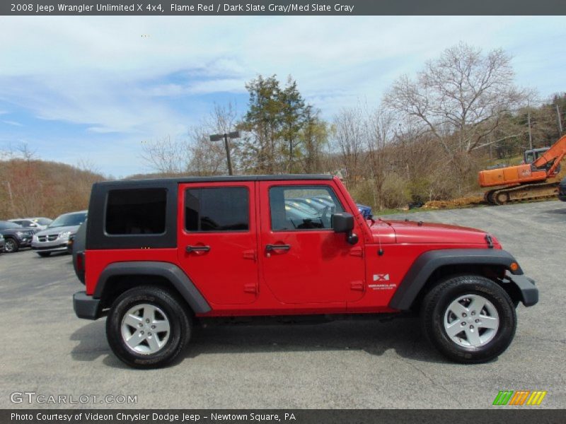 Flame Red / Dark Slate Gray/Med Slate Gray 2008 Jeep Wrangler Unlimited X 4x4