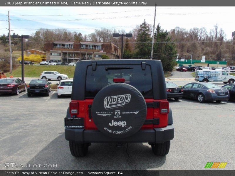 Flame Red / Dark Slate Gray/Med Slate Gray 2008 Jeep Wrangler Unlimited X 4x4