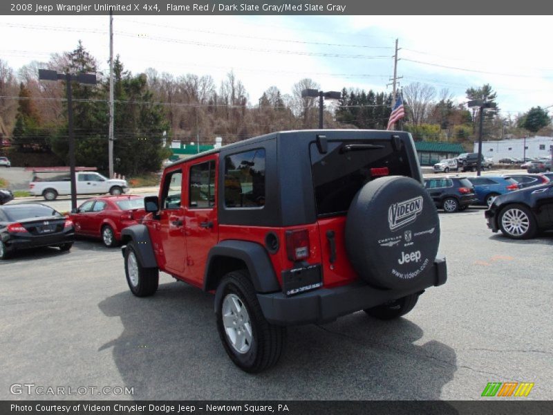 Flame Red / Dark Slate Gray/Med Slate Gray 2008 Jeep Wrangler Unlimited X 4x4