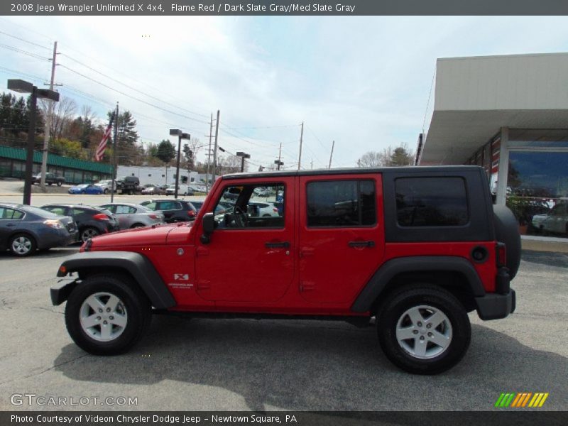 Flame Red / Dark Slate Gray/Med Slate Gray 2008 Jeep Wrangler Unlimited X 4x4