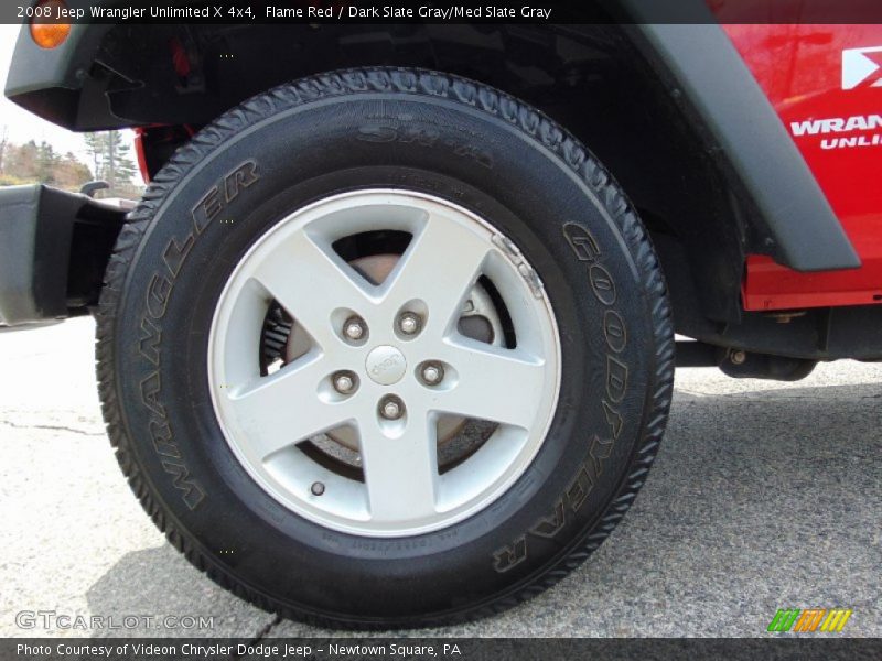 Flame Red / Dark Slate Gray/Med Slate Gray 2008 Jeep Wrangler Unlimited X 4x4