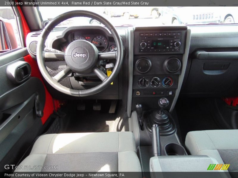 Flame Red / Dark Slate Gray/Med Slate Gray 2008 Jeep Wrangler Unlimited X 4x4