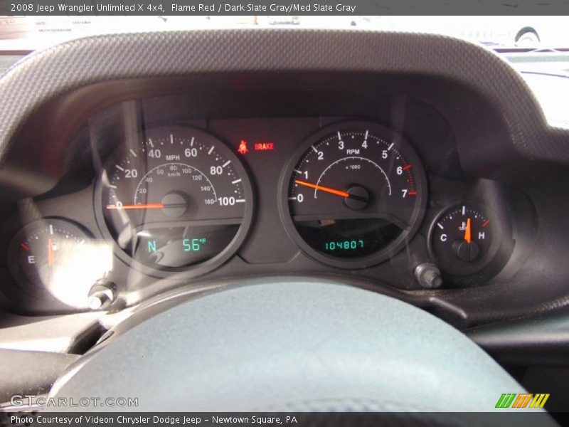Flame Red / Dark Slate Gray/Med Slate Gray 2008 Jeep Wrangler Unlimited X 4x4