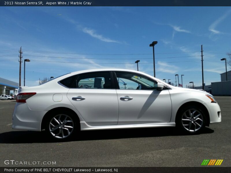 Aspen White / Marble Gray 2013 Nissan Sentra SR