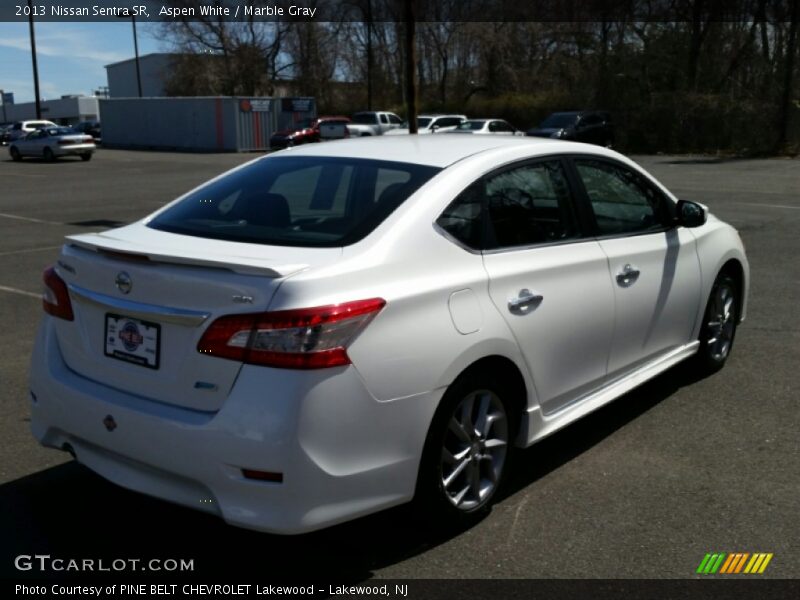 Aspen White / Marble Gray 2013 Nissan Sentra SR