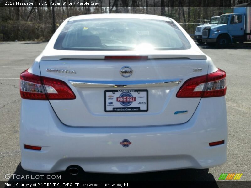 Aspen White / Marble Gray 2013 Nissan Sentra SR