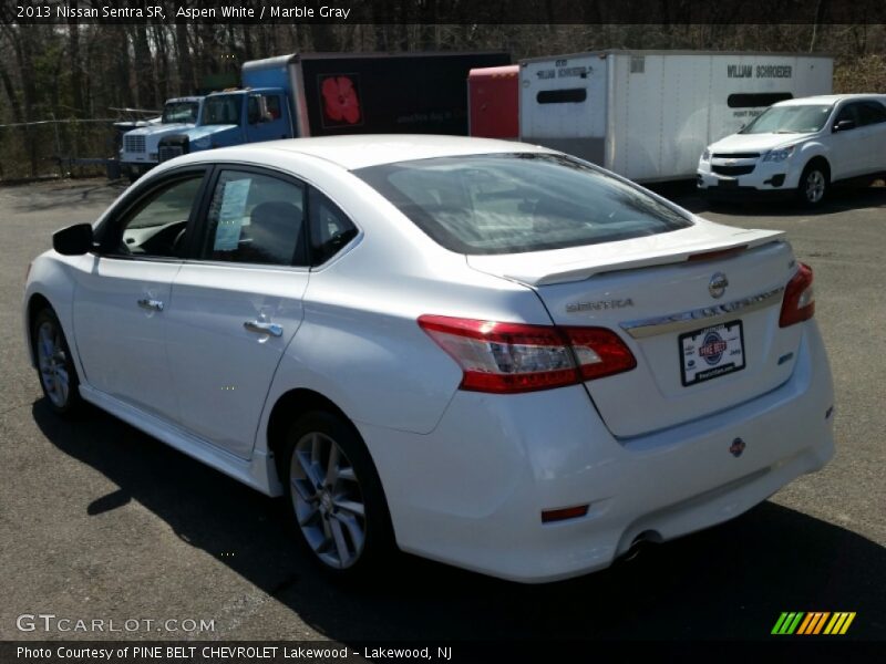 Aspen White / Marble Gray 2013 Nissan Sentra SR
