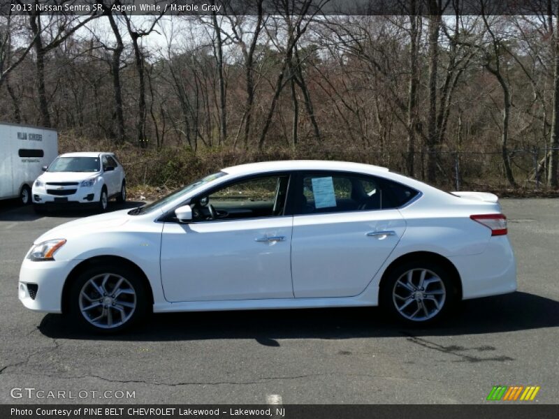 Aspen White / Marble Gray 2013 Nissan Sentra SR