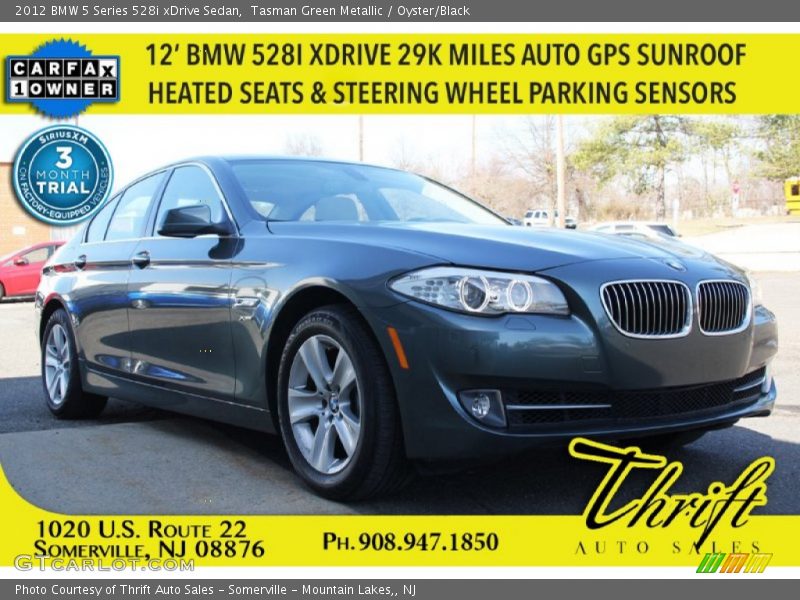 Tasman Green Metallic / Oyster/Black 2012 BMW 5 Series 528i xDrive Sedan