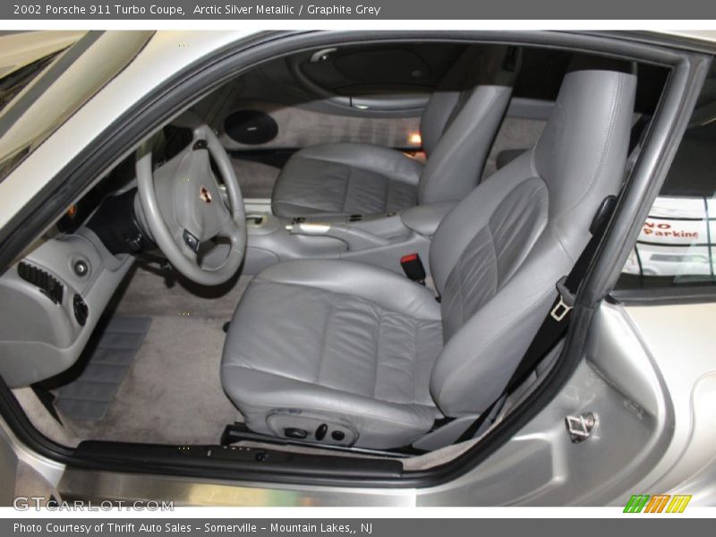 Arctic Silver Metallic / Graphite Grey 2002 Porsche 911 Turbo Coupe
