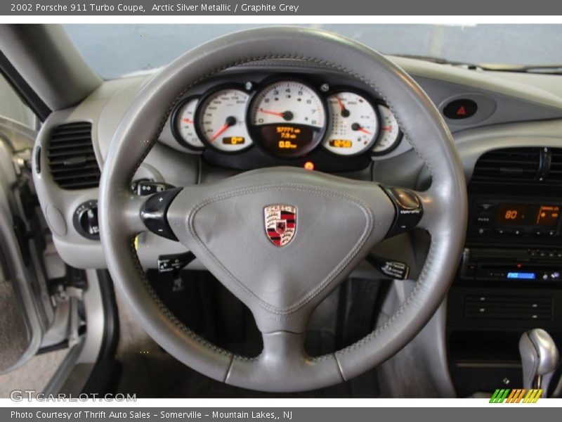 Arctic Silver Metallic / Graphite Grey 2002 Porsche 911 Turbo Coupe