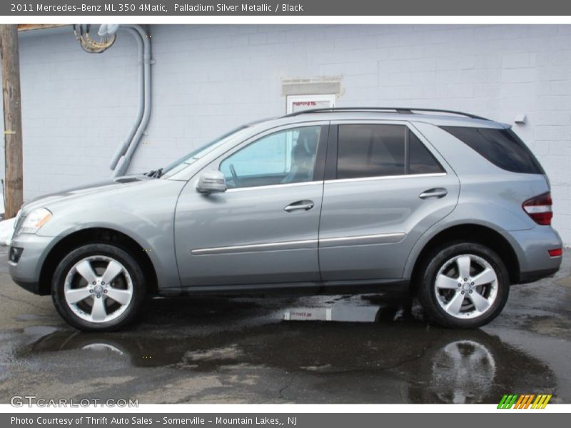 Palladium Silver Metallic / Black 2011 Mercedes-Benz ML 350 4Matic