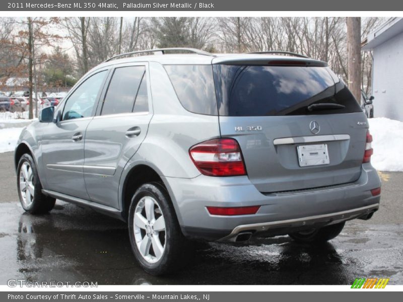 Palladium Silver Metallic / Black 2011 Mercedes-Benz ML 350 4Matic