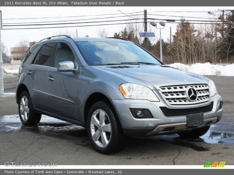 Palladium Silver Metallic / Black 2011 Mercedes-Benz ML 350 4Matic