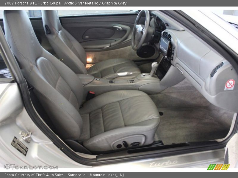 Arctic Silver Metallic / Graphite Grey 2002 Porsche 911 Turbo Coupe