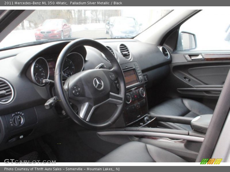 Palladium Silver Metallic / Black 2011 Mercedes-Benz ML 350 4Matic