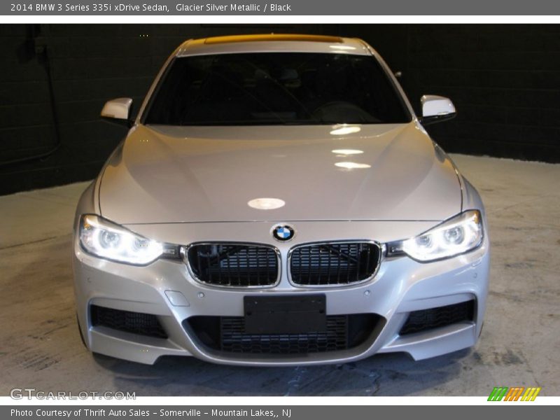 Glacier Silver Metallic / Black 2014 BMW 3 Series 335i xDrive Sedan