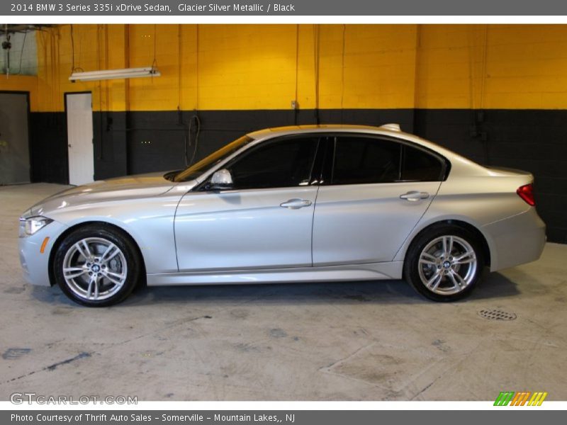 Glacier Silver Metallic / Black 2014 BMW 3 Series 335i xDrive Sedan