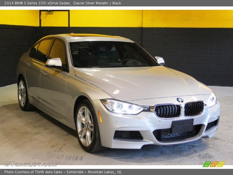 Glacier Silver Metallic / Black 2014 BMW 3 Series 335i xDrive Sedan