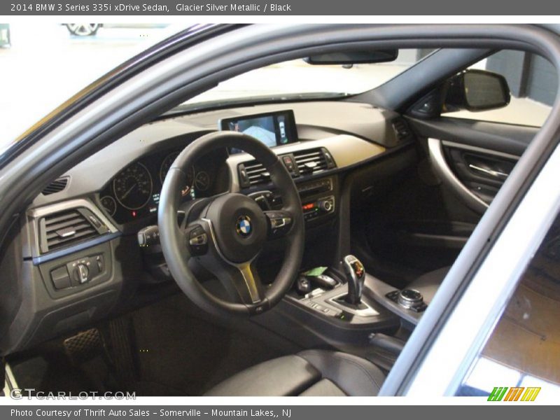 Glacier Silver Metallic / Black 2014 BMW 3 Series 335i xDrive Sedan