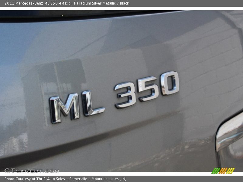 Palladium Silver Metallic / Black 2011 Mercedes-Benz ML 350 4Matic