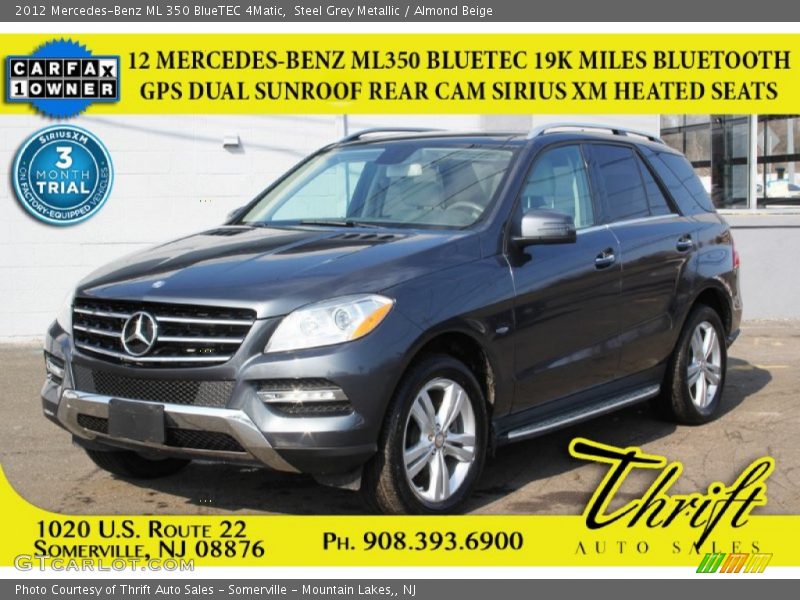 Steel Grey Metallic / Almond Beige 2012 Mercedes-Benz ML 350 BlueTEC 4Matic