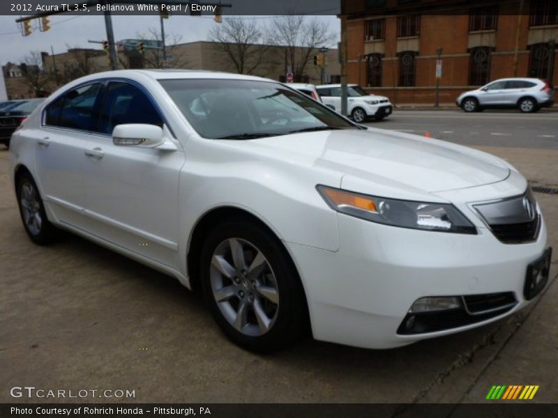 Bellanova White Pearl / Ebony 2012 Acura TL 3.5