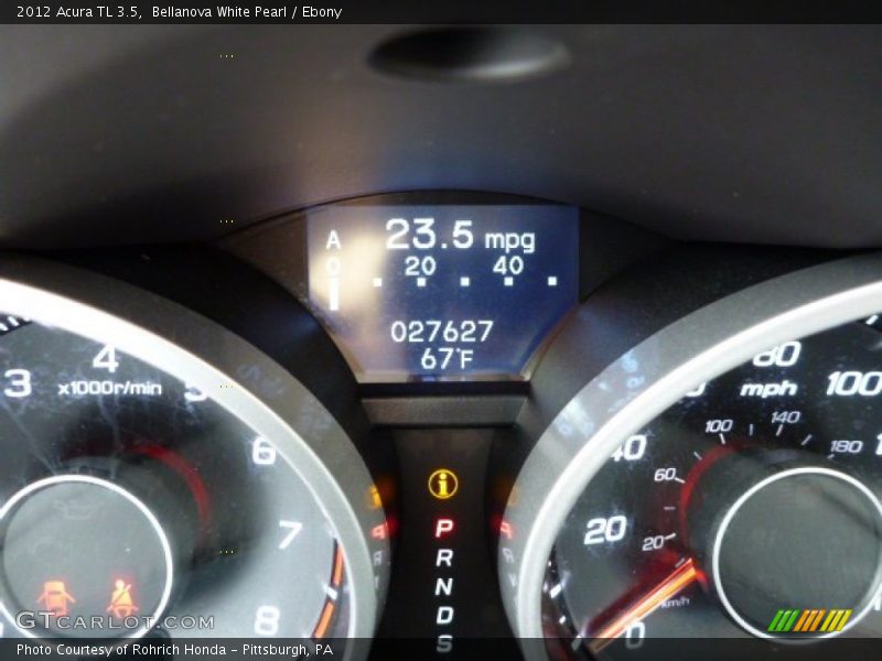 Bellanova White Pearl / Ebony 2012 Acura TL 3.5