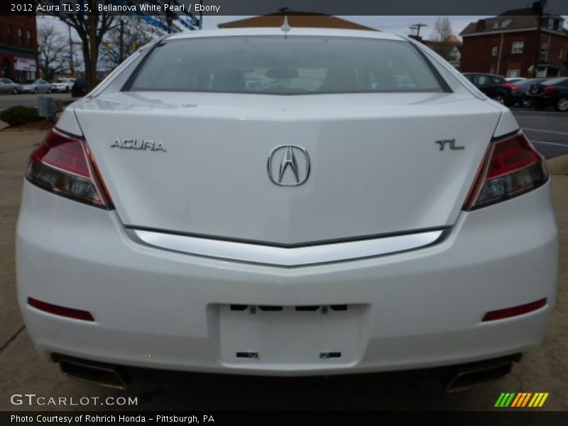 Bellanova White Pearl / Ebony 2012 Acura TL 3.5