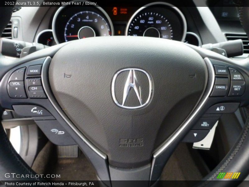 Bellanova White Pearl / Ebony 2012 Acura TL 3.5