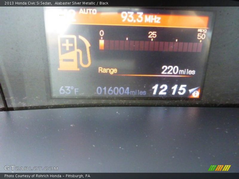 Alabaster Silver Metallic / Black 2013 Honda Civic Si Sedan