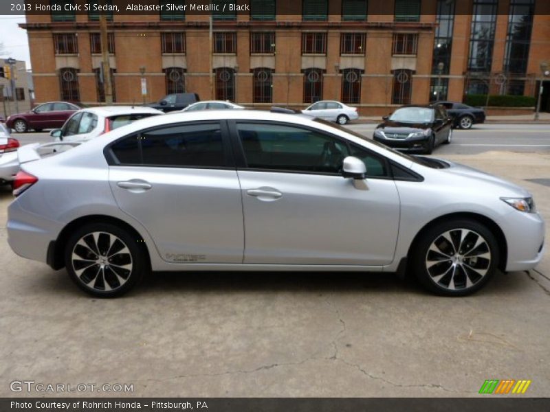 Alabaster Silver Metallic / Black 2013 Honda Civic Si Sedan