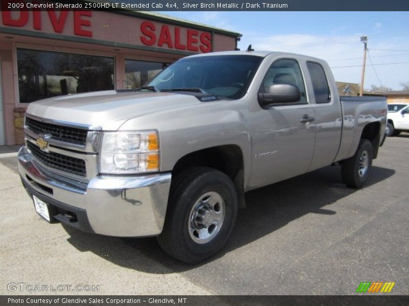 Silver Birch Metallic / Dark Titanium 2009 Chevrolet Silverado 2500HD LT Extended Cab 4x4
