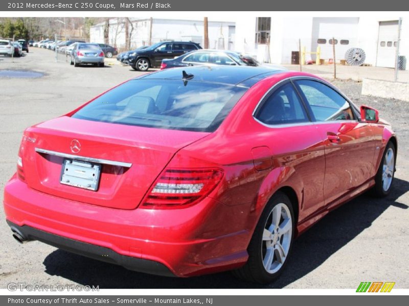 Mars Red / Black 2012 Mercedes-Benz C 250 Coupe