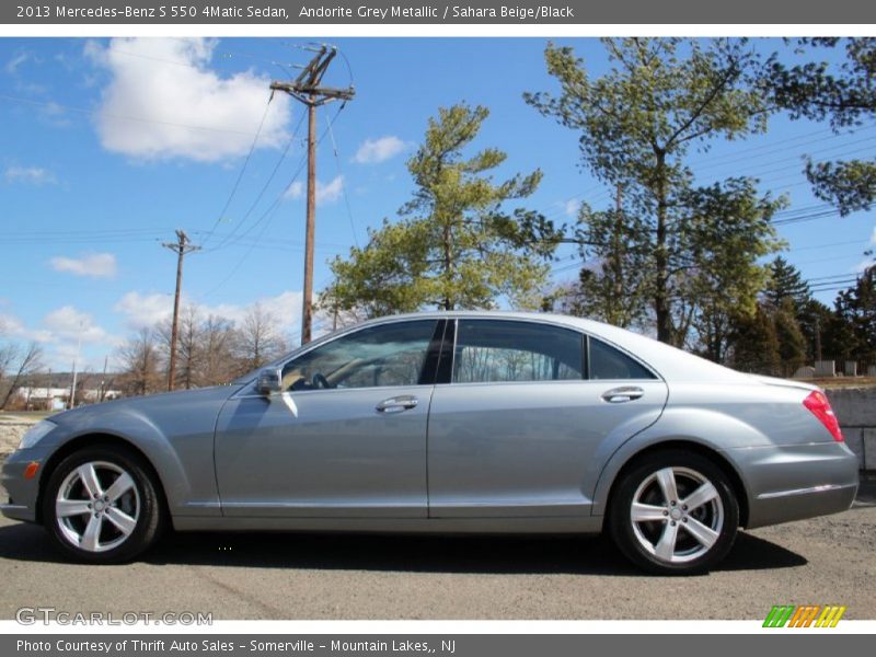 Andorite Grey Metallic / Sahara Beige/Black 2013 Mercedes-Benz S 550 4Matic Sedan