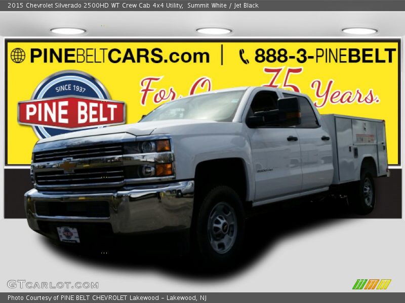 Summit White / Jet Black 2015 Chevrolet Silverado 2500HD WT Crew Cab 4x4 Utility