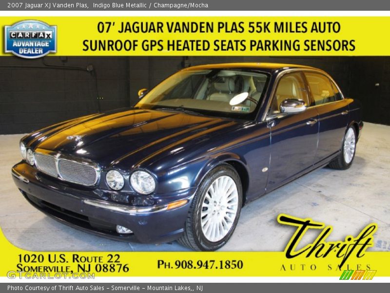 Indigo Blue Metallic / Champagne/Mocha 2007 Jaguar XJ Vanden Plas