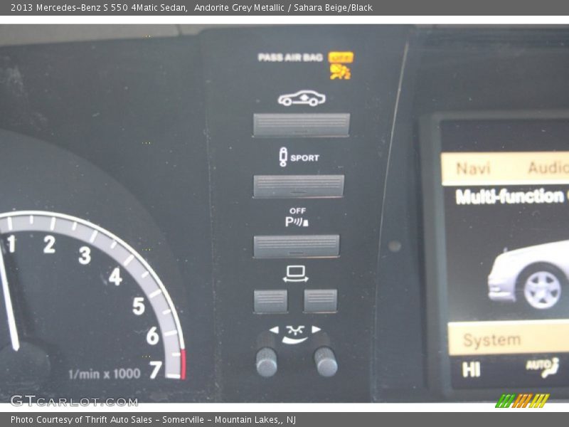 Andorite Grey Metallic / Sahara Beige/Black 2013 Mercedes-Benz S 550 4Matic Sedan