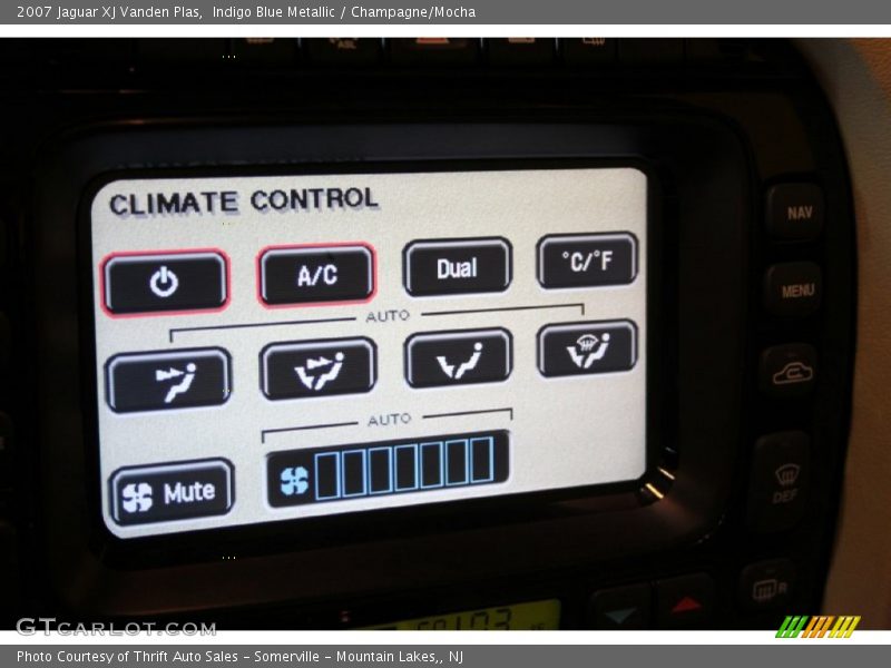 Indigo Blue Metallic / Champagne/Mocha 2007 Jaguar XJ Vanden Plas