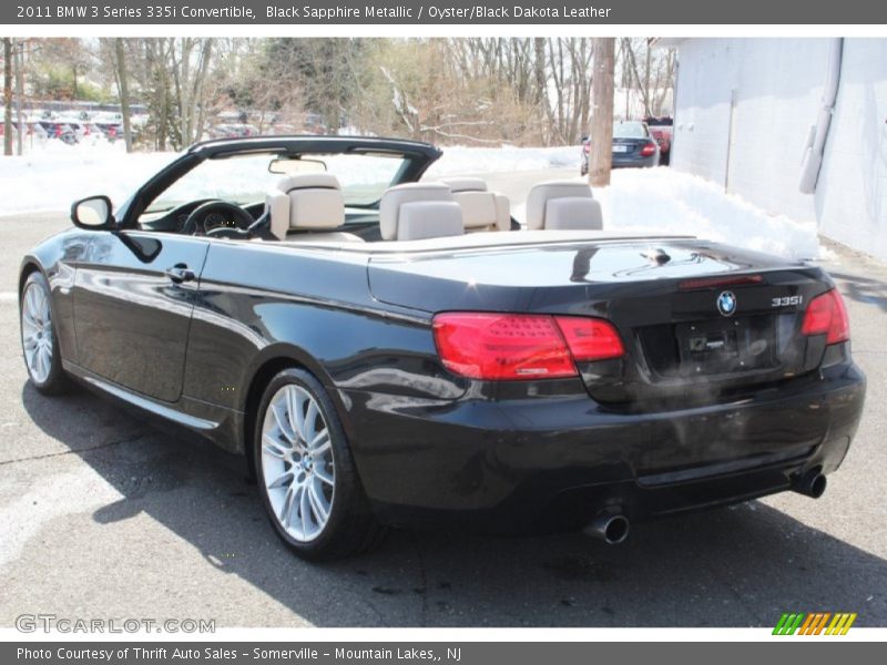 Black Sapphire Metallic / Oyster/Black Dakota Leather 2011 BMW 3 Series 335i Convertible