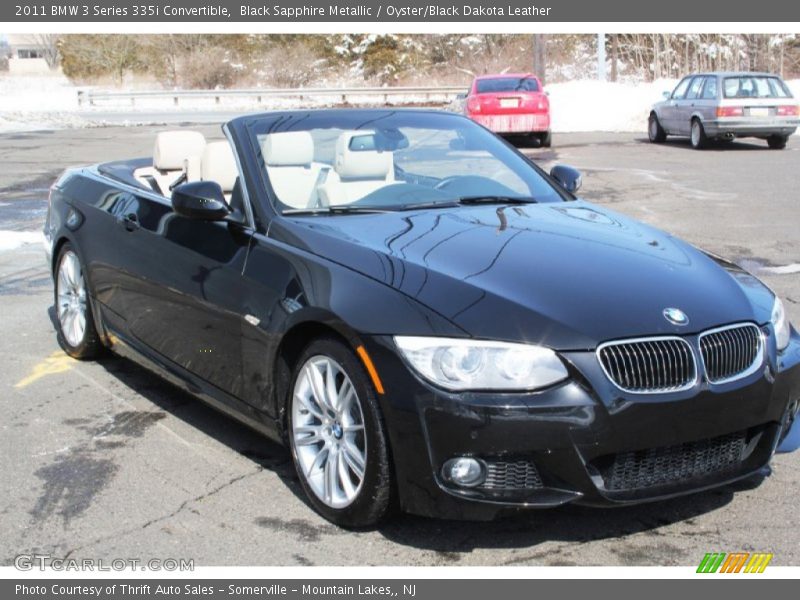 Black Sapphire Metallic / Oyster/Black Dakota Leather 2011 BMW 3 Series 335i Convertible